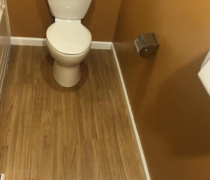 New flooring in bathroom