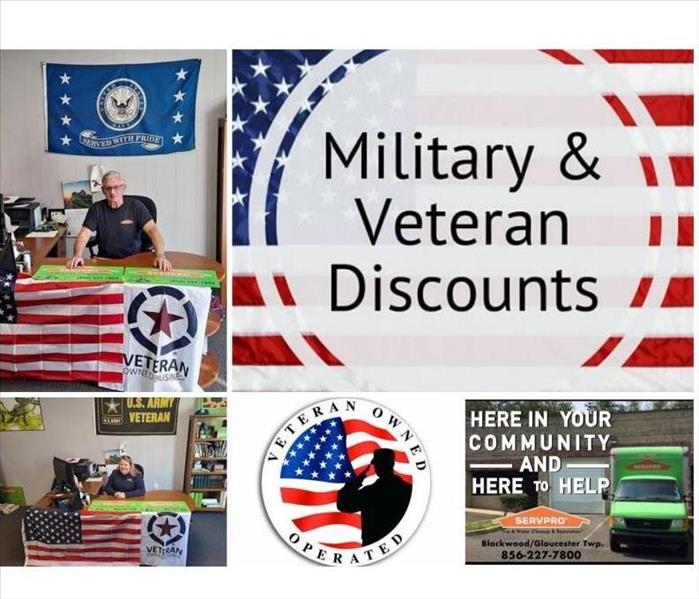 Veteran discount, Military Discount, Water damage restoration