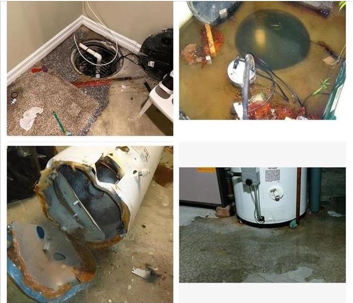 Water damage cleaning companies, water damage cleanup and repair, water damage insurance claim tips - image of sump pump