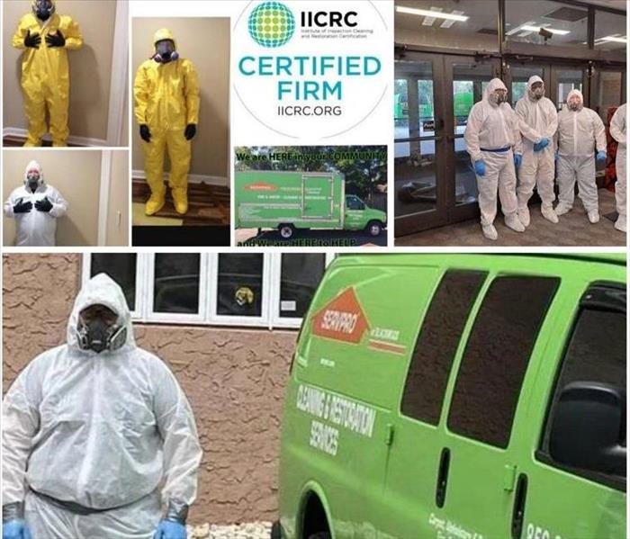 Our SERVPRO team handling a BioHazard cleaning project